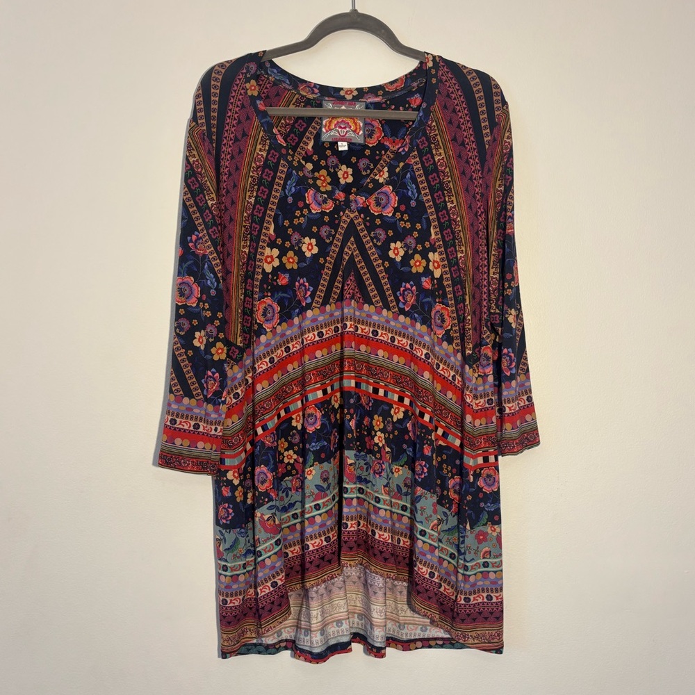 Johnny Was Cruz V Neck Swing Tunic - Picture 5 of 11